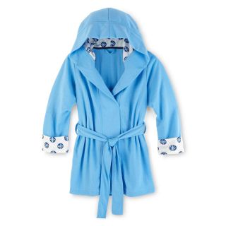 Maidenform Hooded French Terry Robe   Girls 6 16, Blue, Girls