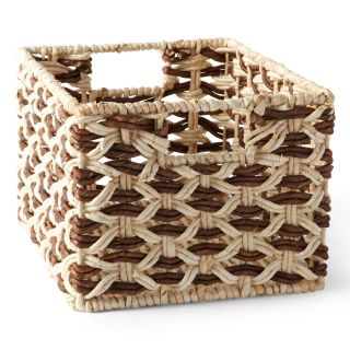 MICHAEL GRAVES Design Natural Corn Husk Storage Basket, Ivory/Brown
