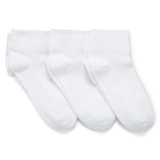 3 pk. Quarter Socks, White, Womens