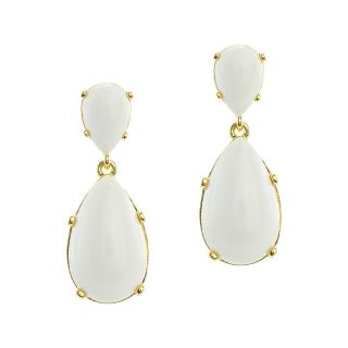 KJL by KENNETH JAY LANE Simulated White Cabochon Earrings, Womens