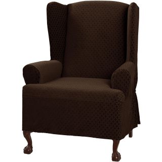 Mitchell 1 pc. Stretch Wing Chair Slipcover, Chocolate (Brown)