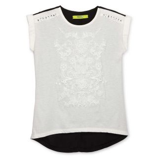 DREAMPOP by Cynthia Rowley Colorblock Tee   Girls 6 16, White, Girls