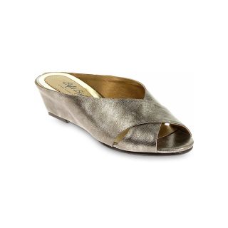 Soft Style by Hush Puppies Elida Wedge Slide Sandals, Pewter, Womens