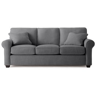 Possibilities Roll Arm 86 Sofa, Cement