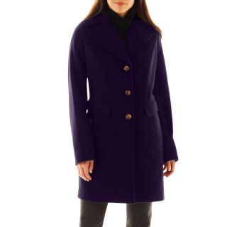 LIZ CLAIBORNE Walker Coat   Talls, Purple, Womens
