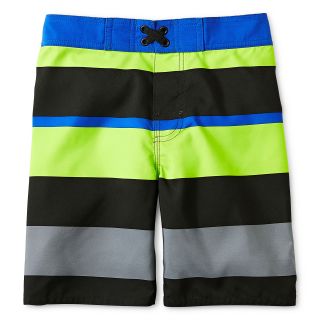 ARIZONA Striped Swim Trunks   Boys 6 18, Blue, Boys