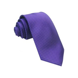 Stafford Dotted Silk Tie, Purple, Mens