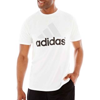 Adidas Logo Tee, White, Mens