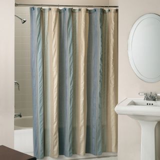 Seersucker Stripe Shower Curtain, Blue