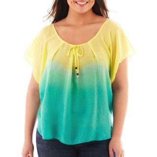 By & By Dolman Sleeve Ombré Top   Plus, Color 1