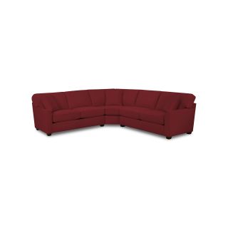 Possibilities Sharkfin Arm 3 pc. Left Arm Sofa Sectional, Berry