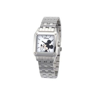 Disney Mickey Mouse Womens Silver Tone Watch