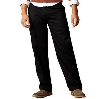 Dockers D3 Signature Classic Fit Flat Front Pants Big & Tall, Black, Mens
