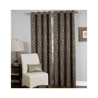 Elrene Latique Grommet Top Curtain Panel, Taupe Shadow