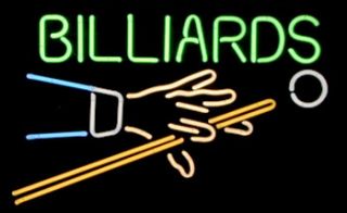 Billiards Hand Cue Sign