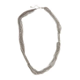 Natasha Multi Chain Crystal Pave Necklace, Womens