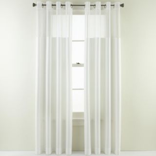 Studio Grasses Skylight Grommet Top Curtain Panel, White