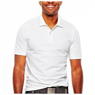St. Johns Bay Essential Piqué Polo Shirt, White, Mens
