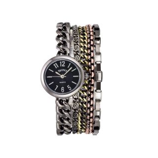Decree Multi Chain Bracelet Watch, Silver, Womens