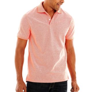 St. Johns Bay Oxford Piqué Polo Shirt, Orange, Mens