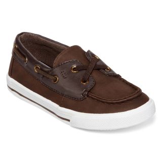 Okie Dokie Toddler Boys Smith Boat Shoes, Brown, Brown