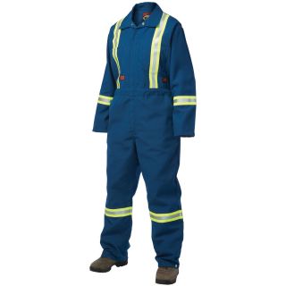 Work King Fire Resistant Coveralls Big and Tall, Royal, Mens