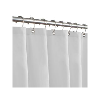 Maytex Microfiber Shower Curtain Liner, White