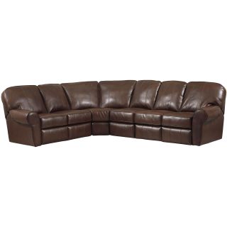 Madison 4 pc. Bonded Leather Reclining Sectional, Brown