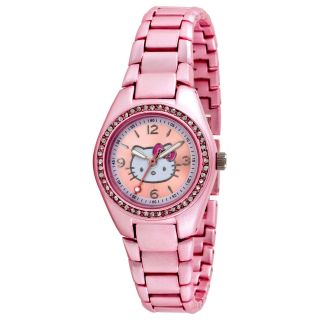 Hello Kitty Round Dial Bracelet Watch, Pink, Womens
