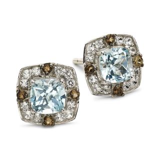 Closeout Le Vian Diamond Shaped Blue Topaz Earrings, Wg (White Gold), Womens
