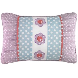 Petals Oblong Embroidered Decorative Pillow, Girls