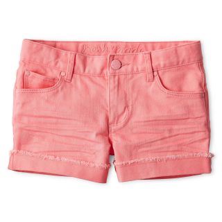 JOE FRESH Joe Fresh Colored Denim Shorts   Girls 4 14, Pink, Pink, Girls