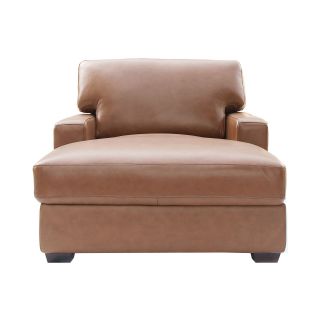 Leather Possibilities Track Arm Chaise, Sahara