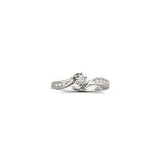 Diamond Accent Promise Ring Sterling Silver, White, Womens