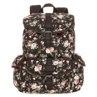 OLSENBOYE Floral Glitter Canvas Backpack, Girls