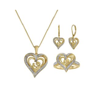 1/10 CT. T.W. Diamond Mom 3 pc. Jewelry Set, Yellow/Gold, Womens