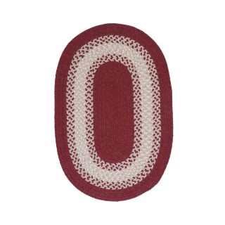 Oak Valley Reversible Braided Oval Rugs, Red