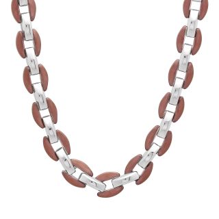 Mens Two Tone Stainless Steel Necklace, Two Tone