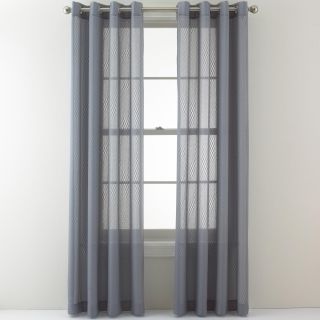 Studio Wave Sheer Grommet Top Curtain Panel, Gray