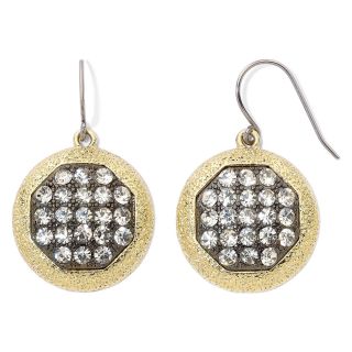 MONET JEWELRY Monet Gold Tone Crystal Cluster Drop Earrings