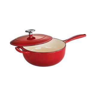 TRAMONTINA Gourmet 3 qt. Enameled Cast Iron Covered Saucier