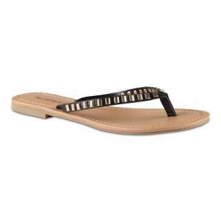 CALL IT SPRING Call It Spring Sayna Studded Thong Sandals, Black, Womens