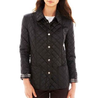St. Johns Bay St. John s Bay Quilted Puffer Jacket   Talls, Black, Womens