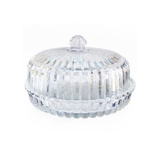 Alexandria Crystal Pie Plate With Dome