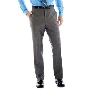 Billy London UK Gray Basketweave Suit Pants, Grey, Mens