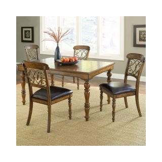 Hillsdale Bergamo 5 pc. Dining Set, Red/Brown