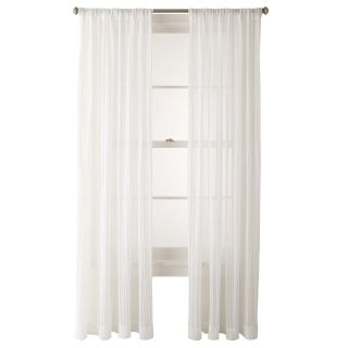 JCP Home Collection  Home Lara Rod Pocket Sheer Panel, White