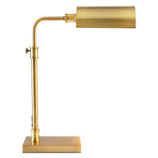 ROYAL VELVET Classic Bankers Adjustable Task Table Lamp, Plated Brass