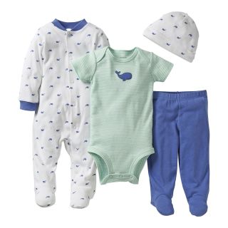 Carters Carter s Whale 4 pc. Layette Set   Boys preemie, Blue, Blue, Boys