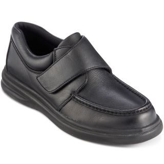 Hush Puppies Gil Mens Moc Toe Leather Shoes, Black